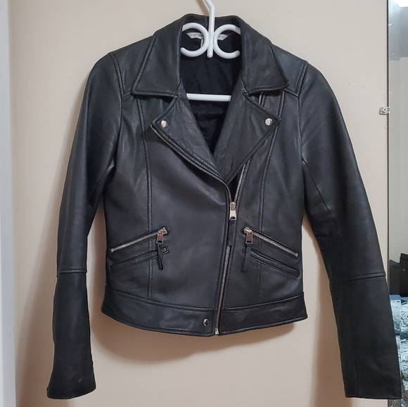 Zara Jackets & Blazers - Zara faux leather moto jacket
